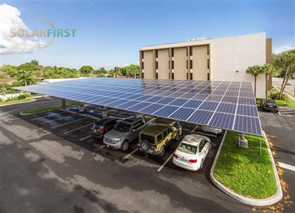Aluminum Anodized Solar Carport Ground Mounting For Solar Power